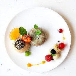 samoa inspired plated desserts