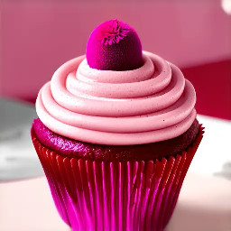 Pink velvet cupcake