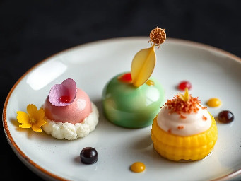 samoa inspired plated desserts