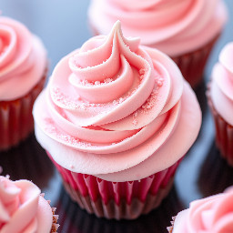 Pink velvet cupcake