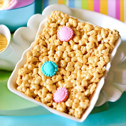 Dipped baby shower rice krispies