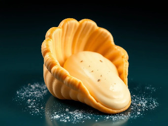 seashell shaped madeleines, realistic drawing