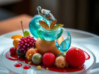 samoa inspired plated desserts