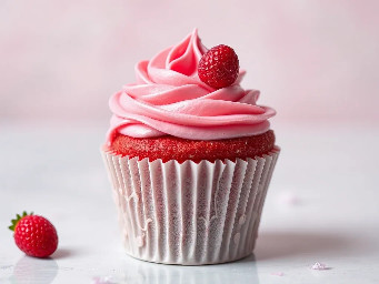Pink velvet cupcake