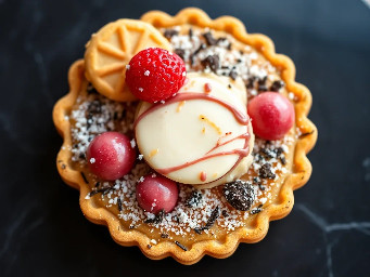 samoa cookie inspired plated desserts