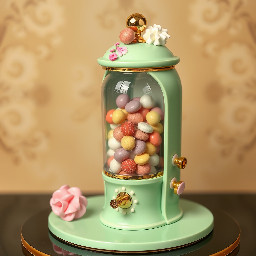 sweeets dispenser with sweets inside