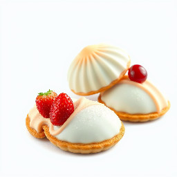 seashell shaped madeleines, realistic drawing