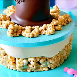 Chocolate Dipped baby shower rice krispies